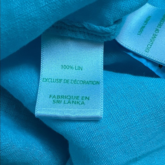 Lilly Pulitzer (2) BUNDLE Vibrant Teal Pink 100% Linen Sarasota Tunics Size S - Picture 6 of 16